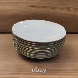 Set Of 10 Franciscan Twilight Masterpiece China Dinner Plate Blue WithPlatinum Rim