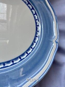 Set Of 10 Villeroy Boch Casa Azul Piccolo Blue White Dinner Plates 10-1/2 Euc