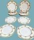 Set Of 12 -1920's Minton Turquoise Gold 10.25 Dinner Plates FREE SHIP