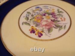 Set Of 12 Pareek Johnson Bros England Dinner Plates 10.5 Cobalt Floral Yellow