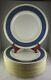 Set Of 12 Royal Worcester Fine Bone China Blue Belvoir Dinner Plates Blue & Gold