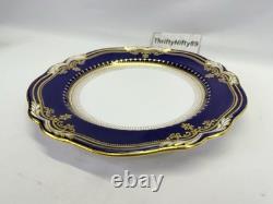Set Of 3 Copeland Spode LANCASTER Cobalt Blue Gold & White Dinner Plates