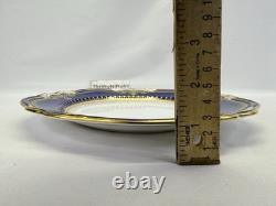 Set Of 3 Copeland Spode LANCASTER Cobalt Blue Gold & White Dinner Plates