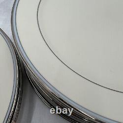 Set Of 40 Vintage Pickard China Blue Band Platinum Accent Ring 20 Plates 20 Mugs