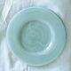 Set Of 4 Alabaster Glass Dinner Plates Lovely Turquoise Swirls No Flaws 11