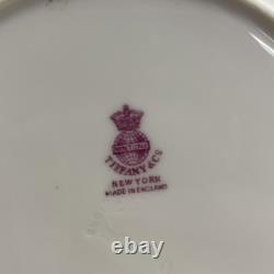 Set Of 4 Antique Minton For Tiffany & Co. Porcelain Plates