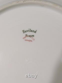 Set Of 4 Havilland Limoges Cobalt Blue & Gold 9.75 Dinner Plates