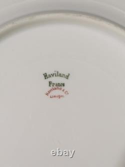 Set Of 4 Havilland Limoges Cobalt Blue & Gold 9.75 Dinner Plates