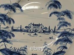 Set Of 4 Juliska Country Estate Dinner Plates, Delft Blue, Main House