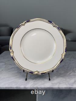 Set Of 4 Minton Baccleuch Cobalt Blue & Gold Dinner 10.5 & 2 Plates 6 Vintage