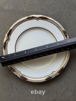 Set Of 4 Minton Baccleuch Cobalt Blue & Gold Dinner 10.5 & 2 Plates 6 Vintage