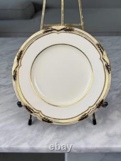 Set Of 4 Minton Baccleuch Cobalt Blue & Gold Dinner 10.5 & 2 Plates 6 Vintage