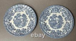 Set Of 4 Myott Meakin Tonquin Blue Dinner Plates Of England