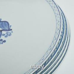 Set Of (5) Royal Copenhagen Denmark Tranquebar Blue 2781 Dinner Plates, 10