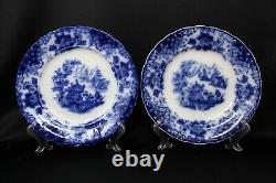 Set Of 6 Antique Rorstrand Oriental Flow Blue Transferware 9 5/8 Dinner Plate #2