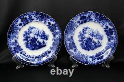 Set Of 6 Antique Rorstrand Oriental Flow Blue Transferware 9 5/8 Dinner Plate #2