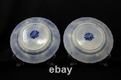 Set Of 6 Antique Rorstrand Oriental Flow Blue Transferware 9 5/8 Dinner Plate #2