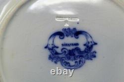 Set Of 6 Antique Rorstrand Oriental Flow Blue Transferware 9 5/8 Dinner Plate #2