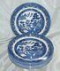 Set Of 6 Churchill Blue Willow Dinner Plates 10 1/4 Made In England Mint