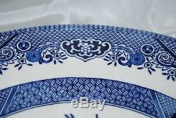 Set Of 6 Churchill Blue Willow Dinner Plates 10 1/4 Made In England Mint