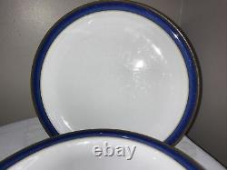 Set Of 6 Denby Imperial Blue Dinner Plates 26.5cm