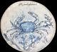 Set Of 6 Inhomestylez Spectrum Chesapeake Bay Blue Crab Ceramic Dinner Plates