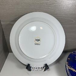 Set Of 6 Sabella Home Large Blue Colorful 10.5 Dinner Plate Staffordshire UK
