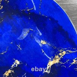 Set Of 6 Sabella Home Large Blue Colorful 10.5 Dinner Plate Staffordshire UK