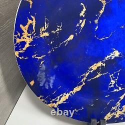 Set Of 6 Sabella Home Large Blue Colorful 10.5 Dinner Plate Staffordshire UK