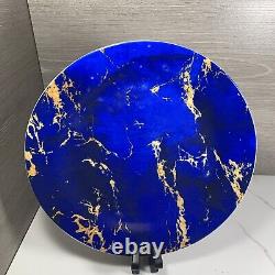Set Of 6 Sabella Home Large Blue Colorful 10.5 Dinner Plate Staffordshire UK