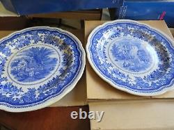 Set Of 6 Spode Blue Room Collection English Countryside 10-1/2 Dinner Plates