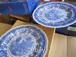 Set Of 6 Spode Blue Room Collection English Countryside 10-1/2 Dinner Plates