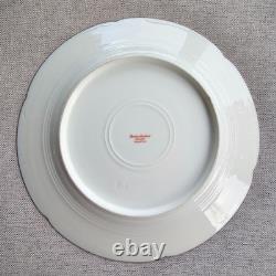 Set Of 6 Theodore Haviland Limoges 10 Dinner Plates Cobalt Blue With Heavy Gold