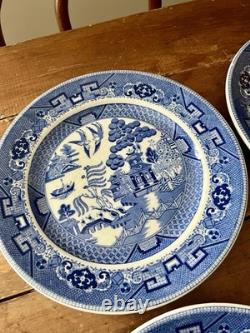 Set Of 6 Vintage Buffalo China Blue Willow Restaurant Ware Plates