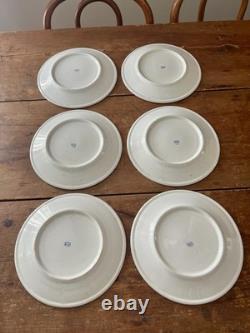 Set Of 6 Vintage Buffalo China Blue Willow Restaurant Ware Plates