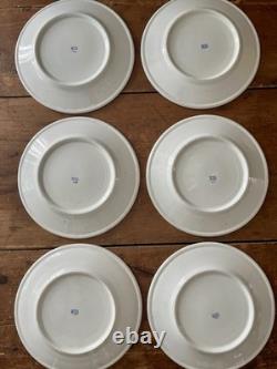 Set Of 6 Vintage Buffalo China Blue Willow Restaurant Ware Plates