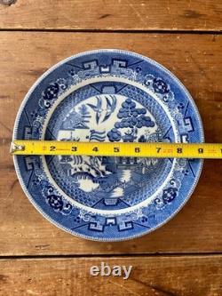 Set Of 6 Vintage Buffalo China Blue Willow Restaurant Ware Plates
