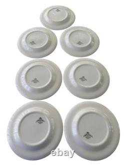 Set Of 7 Royal China Doorn Blue Onion 10 Ceramic Ironstone Dinner Plate Floral