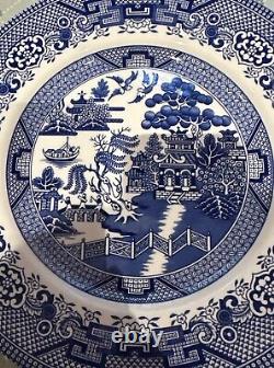 Set Of 8 ROYAL STAFFORD Blue Willow 11 DINNER PLATES -Made In UK-NEW