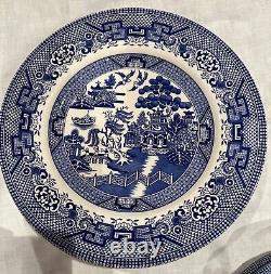 Set Of 8 ROYAL STAFFORD Blue Willow 11 DINNER PLATES -Made In UK-NEW
