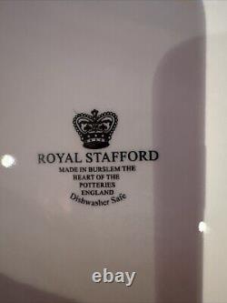 Set Of 8 ROYAL STAFFORD Blue Willow 11 DINNER PLATES -Made In UK-NEW