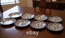 Set Of 8 Ralph Lauren Mandarin Blue Bread & Butter Plates 7.5