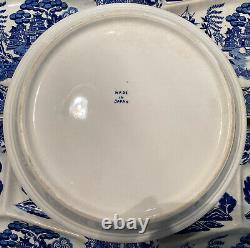 Set Of 8 Vintage Blue Willow divided/grill plates made in Occupied Japan