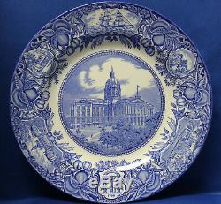 Set of 10 Blue Wedgwood Georgia Historical Dinner Plates
