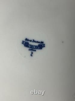 Set of 11 Blue Danube Blue Onion Mixed Ribbon Banner Marks Dinner Plates 10.25