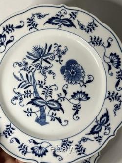 Set of 11 Blue Danube Blue Onion Mixed Ribbon Banner Marks Dinner Plates 10.25