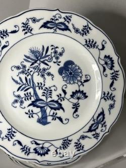 Set of 11 Blue Danube Blue Onion Mixed Ribbon Banner Marks Dinner Plates 10.25