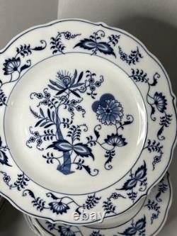 Set of 11 Blue Danube Blue Onion Mixed Ribbon Banner Marks Dinner Plates 10.25