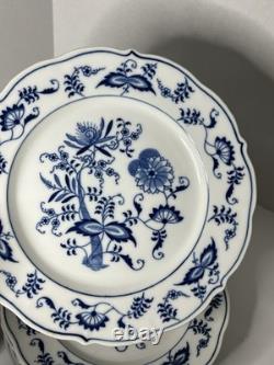 Set of 11 Blue Danube Blue Onion Mixed Ribbon Banner Marks Dinner Plates 10.25