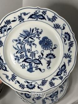 Set of 11 Blue Danube Blue Onion Mixed Ribbon Banner Marks Dinner Plates 10.25